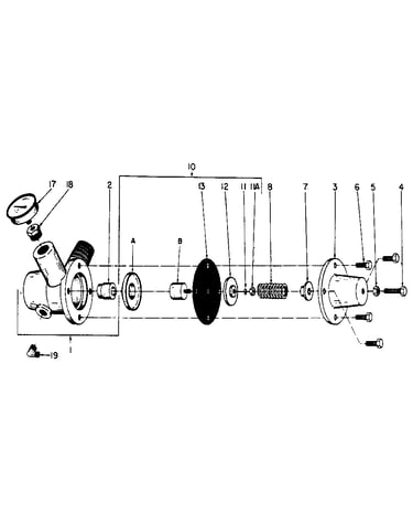 Diaphram and stem assembly