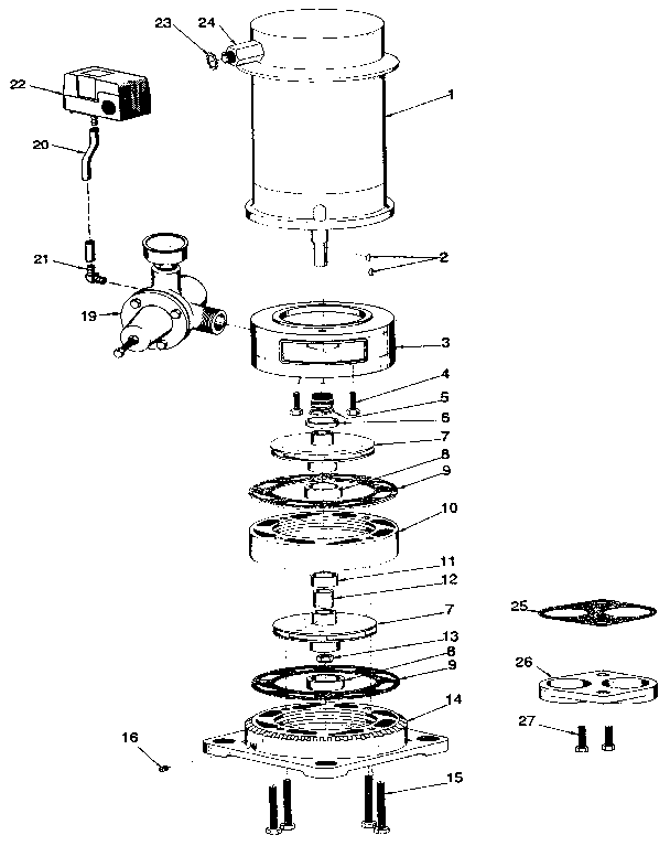 MOTOR AND PUMP ASSEMBLY