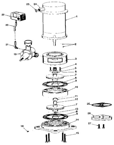Motor and pump assembly