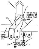 Glide ride top bar bracket