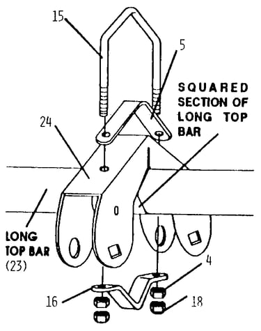 Glide ride top bar bracket