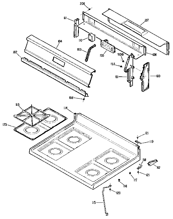 Control panel and cooktop