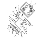 Kenmore 9607022890 20" top and burner assembly diagram