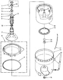 Agitator, basket and tub