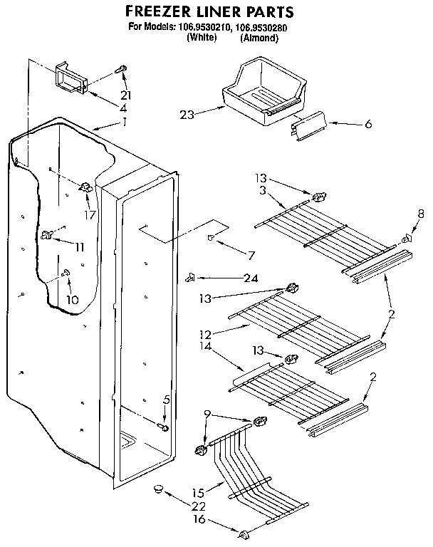 Freezer liner