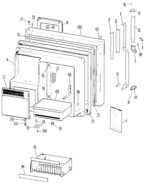 Freezer door