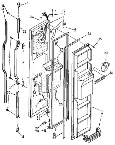Freezer door