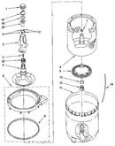 Agitator, basket and tub