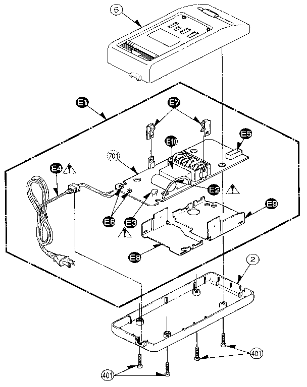 Ac adaptor section