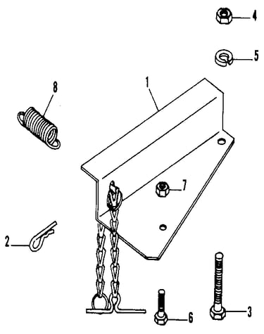 Anchor bracket and chain assembly