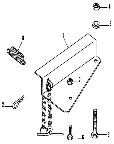 Anchor bracket and chain assembly