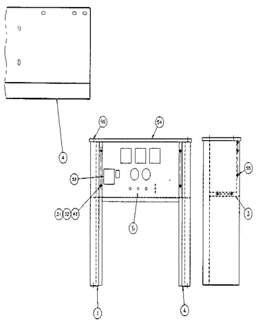 Control panel (models 9348-3 and 9349-3)