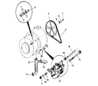 Kenmore 41794988110 pulley, belt & motor main diagram