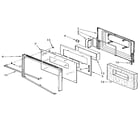 KitchenAid KEBS277YAL0 upper and lower oven door diagram