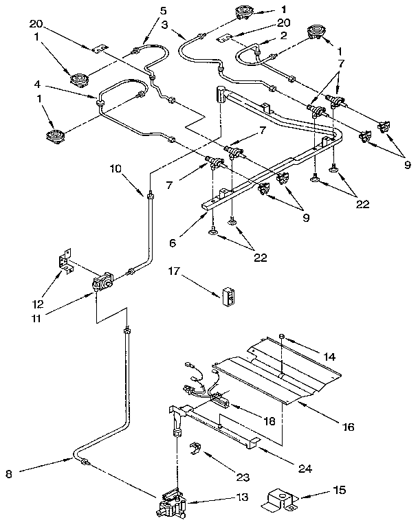 Manifold and burner