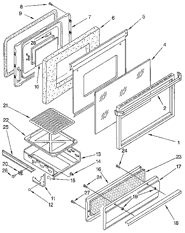 Door and broiler