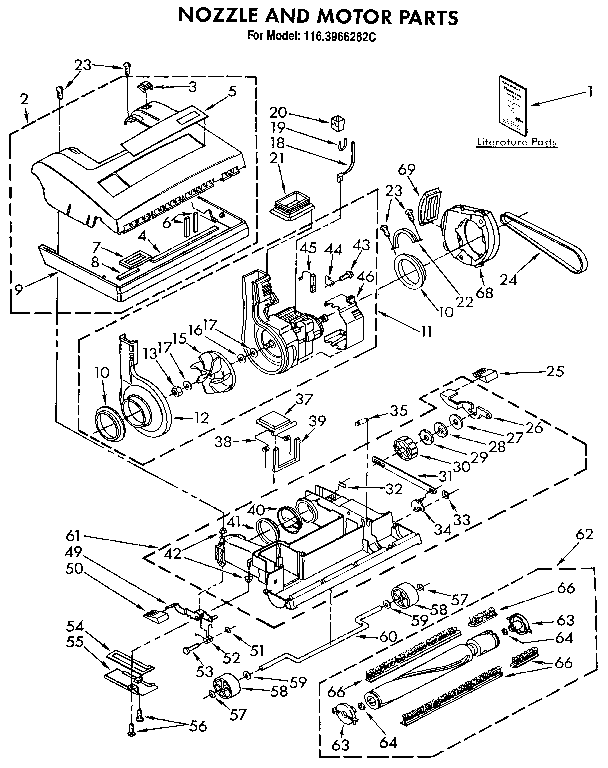 Nozzle and motor assembly