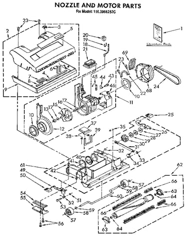 Nozzle and motor assembly