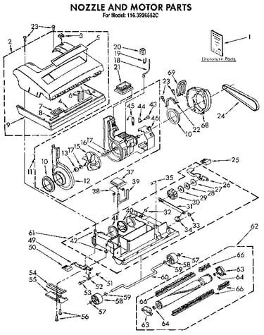 Nozzle and motor assembly