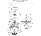 Kenmore 5871430591 motor, heater, and spray arm details diagram