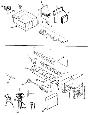 Ice maker & bin