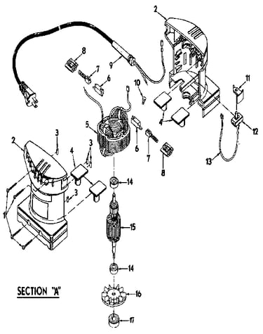 Motor and housing assembly