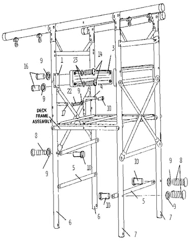 Deck frame assembly