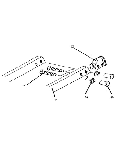 Slide bed hardware