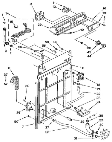 Control and rear panel