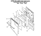 KitchenAid KEBS277YAL1 upper and lower oven door diagram