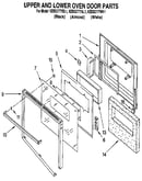 Upper and lower oven door
