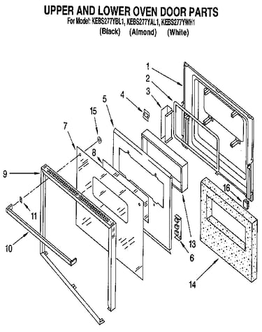 Upper and lower oven door