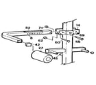 Weider E225 (STANDARD CYLINDER) pec-deck arm attachment diagram