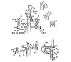 Weider E225 (STANDARD CYLINDER) "flex band" attachment & arm press handle bar diagram