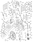 Folding wheel chair removable arm-recliner