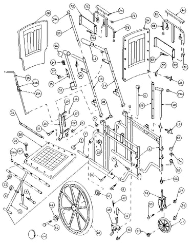 Folding wheel chair removable arm-recliner