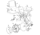 Gendron 1509 economy folding wheel chair diagram
