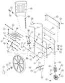 Folding wheel chair fixed arm