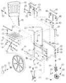 Folding wheel chair removable arm