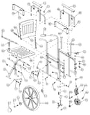 Folding wheel chair removable arm