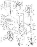 Folding wheelchair removable arm.