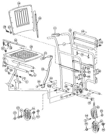 Travel-about folding wheel chair