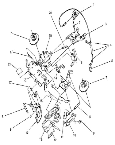 Ribbon cassette & correction cassette mechanism