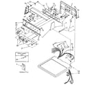 Kenmore 11096293100 top and console parts diagram