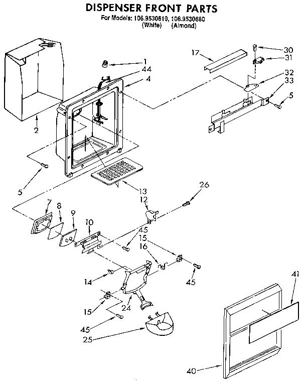 Dispenser front