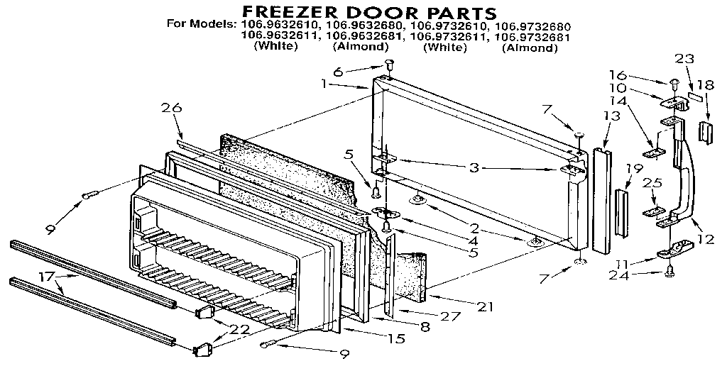 Freezer door
