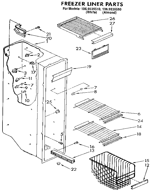 Freezer liner