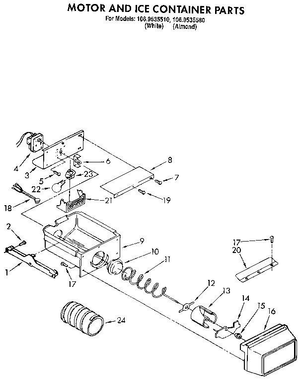 Ice bucket/auger
