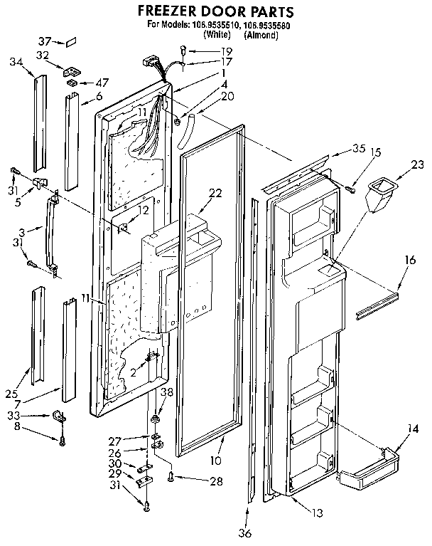Freezer door