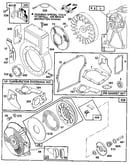 Rewind starter and flywheel assembly